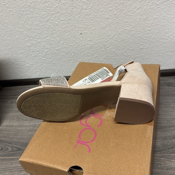 Sugar Women's Cream Heels with Rhinestone Accents - Picture 3 of 7